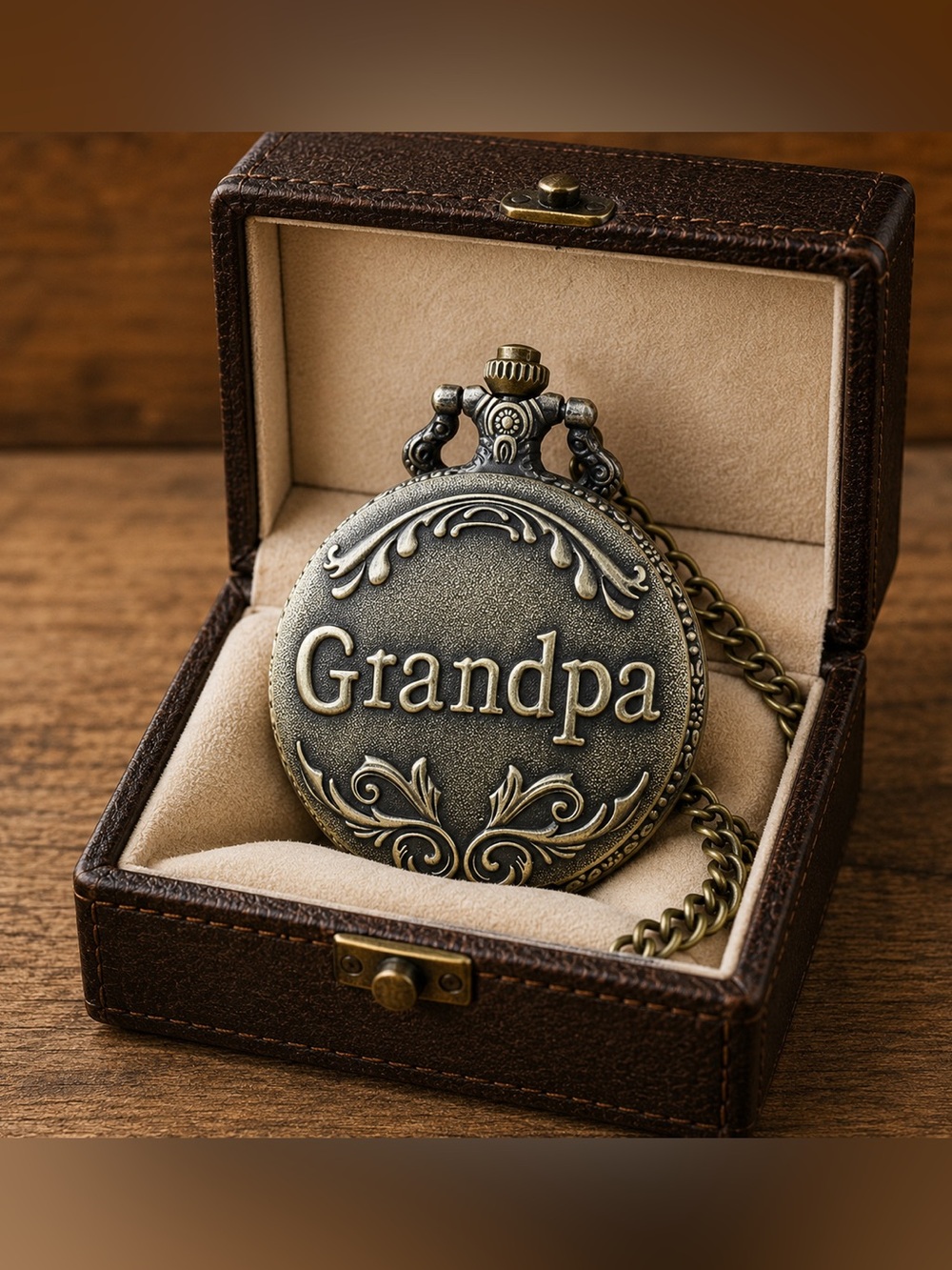 Vintage pocket watch GRANDPA engraved